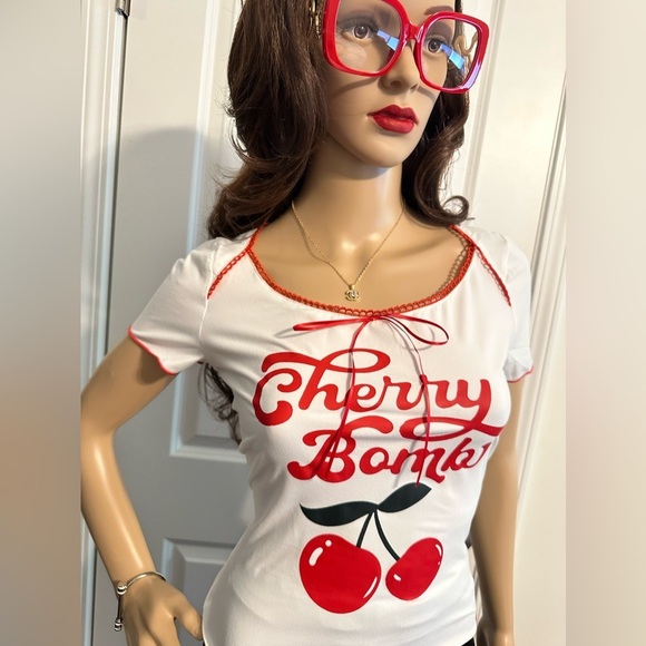 🌟HOST PICK🌟NIP-Cherry 🍒 Bomb Short Sleeve Tee - Picture 9 of 10